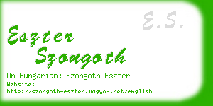 eszter szongoth business card